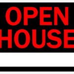 SIGN JUMBO "OPEN HOUSE" RED 1193090