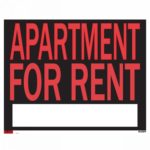 SIGN JUMBO "APARTMENT FOR RENT" RED 1193198