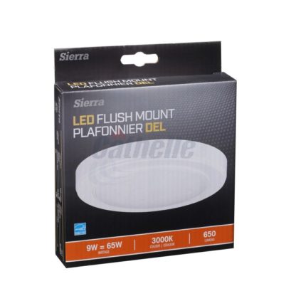 LIGHT 6" LED FLUSH MOUNT 9WATT 3K 6215