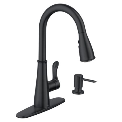 FAUCET KITCHEN HADLEY 1-HANDLE PULL-OUT MATTE BLACK 87245BL