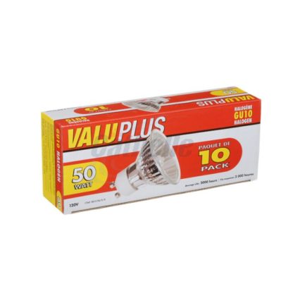 LIGHTBULB HALOGEN 50WATT/120VOLT 10PK B7462