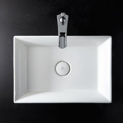 VESSEL BASIN POP RECTANGLE PEARL WHITE DXV D20080022.405