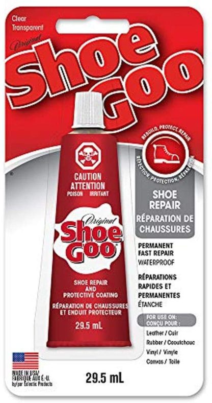 Eclectic Shoe GOO Shoe Repair Adhesive, 29.5 ml, Carded, Clear, Liquid/Gel