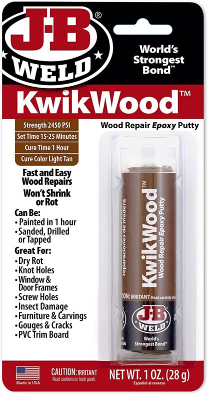 EPOXY PUTTY COMPOUND WOOD REPAIR KWIKWOOD J-B WELD 28G 8257F