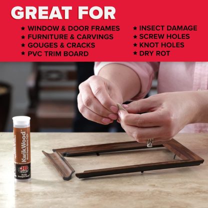 EPOXY PUTTY COMPOUND WOOD REPAIR KWIKWOOD J-B WELD 28G 8257F