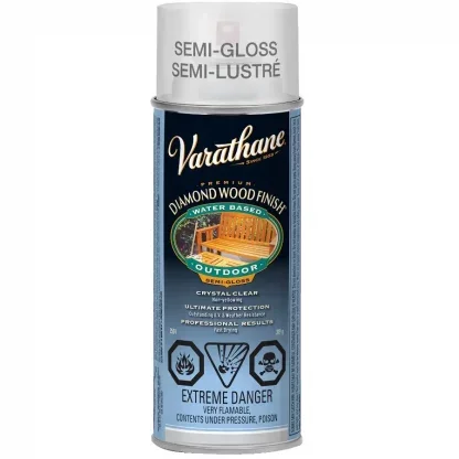 VARATHANE SPRAY EXT CLEAR S/G 11OZ -WATER BASE Y250181