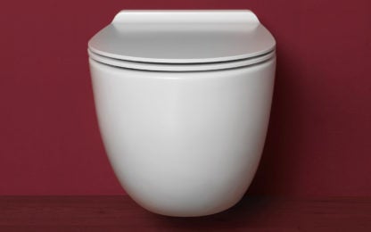 TOILET WALLMOUNT VIGNONI W/ SEAT WHITE GLOSS (SIMAS) VI18CWG