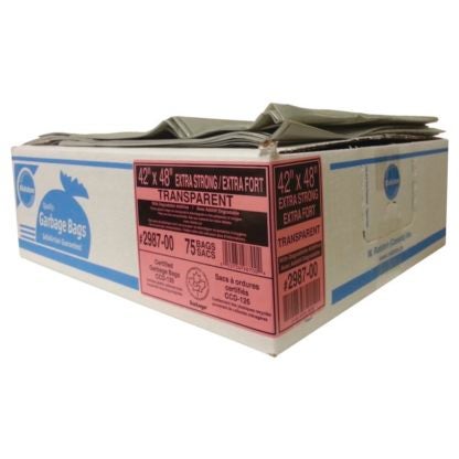 Ralston Clear Garbage Bag 42" X 48" Ultra Strong 75 Box 2987