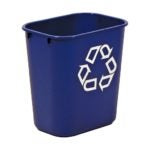 Rubbermaid Deskside Recycle Container, Blue 2955-73-BLUE