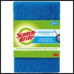 3M Scotch-Brite Non-Scratch Scouring Pad, Blue 4 Pack SB-4622