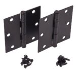 3.5" X 3.5" Ball Bearing Hinge, Black, Pair BB3535X622