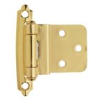 Amerock 3/8" Inset Face Mount Hinge, Bright Brass BPR34283