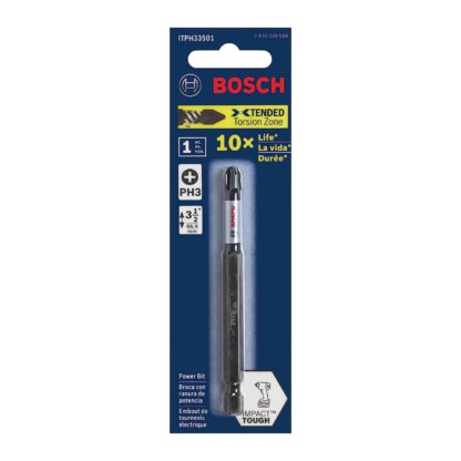 Bosch #3 X 3-1/2" Impact Driver Phillips Bit, 10 piece (Bulk) ITPH335B