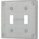 Cathelle 4" Double Switch Square Cover 1372