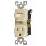 Cathelle Single Pole Switch & Receptacle, Ivory 4224X