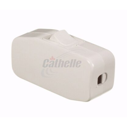 Cathelle Feed Through Switch Cord, White 4256