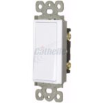 Cathelle Single Pole Decora Switch, White, 10 Box 4337C