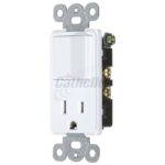 Cathelle Combo Decora Switch Outlet, White 4363