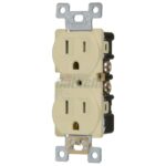 Cathelle Tamper-Resistant Duplex Outlet, Ivory 5601