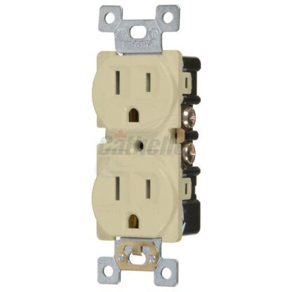 Cathelle Tamper-Resistant Duplex Outlet, Ivory 5601