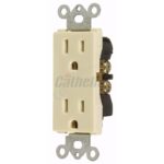 Cathelle Decora Duplex Receptacle Outlet, Ivory 5636