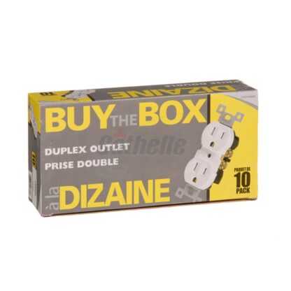 Cathelle Duplex Outlet, White, 10 Box 5930C