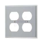 Cathelle 2-Gang Duplex Plate, Stainless Steel 7062