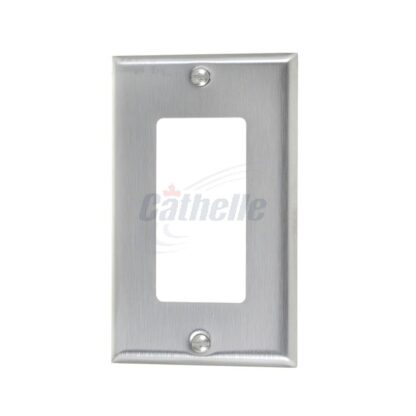 Cathelle 1-Gang Decora Plate, Stainless Steel 7081