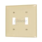 Cathelle 2-Toggle Switch Plate, Ivory 7802X