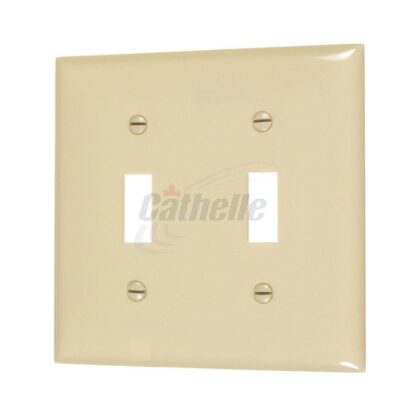 Cathelle 2-Toggle Switch Plate, Ivory 7802X