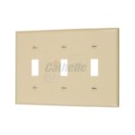 3-Switch Plate, Ivory 1141-V 7803X