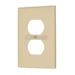 Cathelle Midi Duplex Wall Plate, Ivory 7808