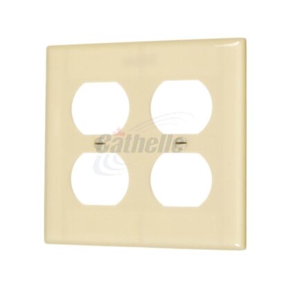 Cathelle Double Switch Plate, Ivory 7812X