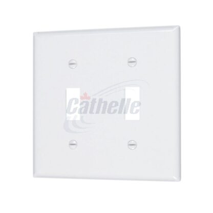 Cathelle 2-Toggle Switch Plate, White 7902