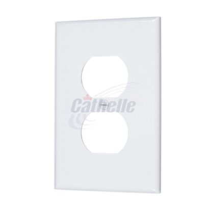 Cathelle Duplex Outlet Plate, White 7908