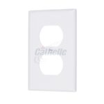 Cathelle Duplex Outlet Wall Plate, Plastic, White 7911