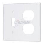 Cathelle Switch/Duplex Outlet Plate, White 7913