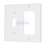 Cathelle 1-Toggle 1-Decora Wall Plate, White 7915