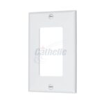 Cathelle 1-Gang Decora Wall Plate, White, 10 Box 7922C