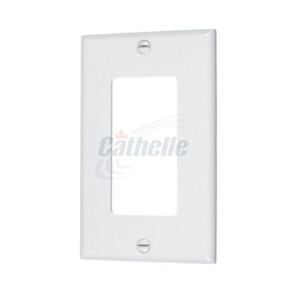 Cathelle 1-Gang Decora Wall Plate, White, 10 Box 7922C