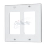 Cathelle 2-Gang Decora Plate, White 7925