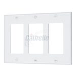 3-Gang Decora Plate, White 7928