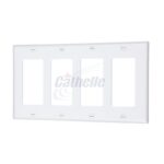 4-Gang Decora Plate, White 7933