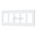 Cathelle 5-Gang Decora Wall Plate, White 7935