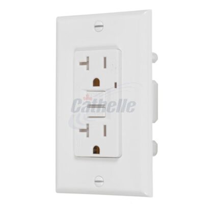 Vista 20 Amp Tamper-Resistant GFCI Outlet, White B5015