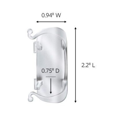 Command Cord Clips, Clear, Large, 2 Pack 17303CLR-C