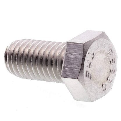 1/2" X 1" Hex Bolt, Stainless Steel 06AH1/2X1