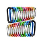 Small Aluminum Carabiner Clips, Assorted Colours 46075