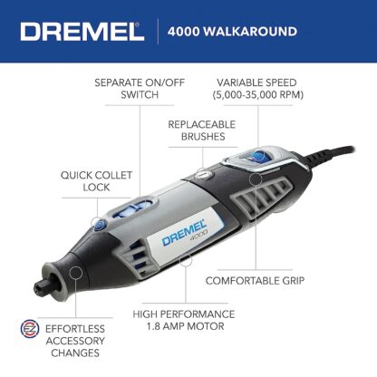 Dremel 4000XPR 120-Volt Rotary Tool Kit, 30 Accessories 4000-2/30