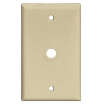 Eaton 1-Gang Telephone/Coax Wall Plate, Ivory 2128V-BOX